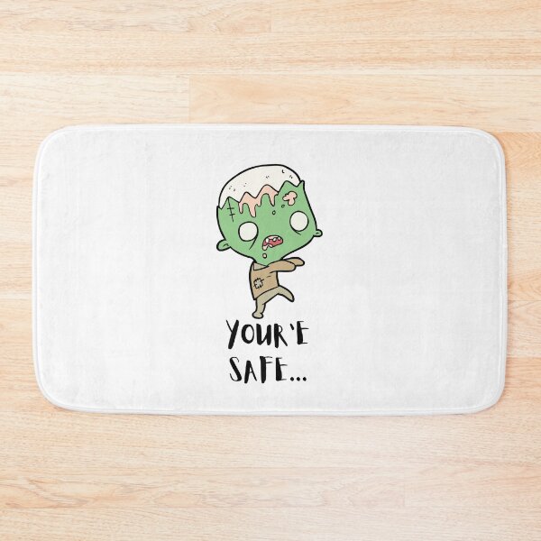 Item preview, Funny Cute "YOU'RE SAFE..." Zombie Graphic designed and sold by CoolCrap-.