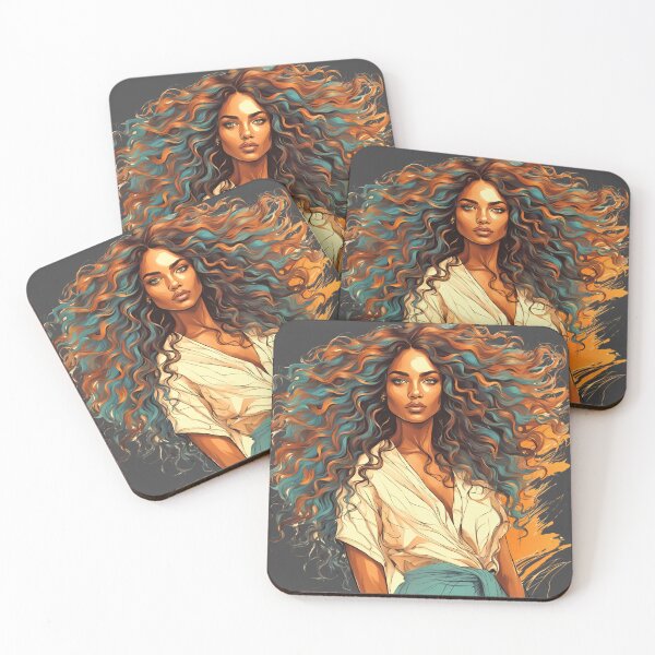 Item preview,  beautiful girl with colorful curly hair designed and sold by All-About-Life.