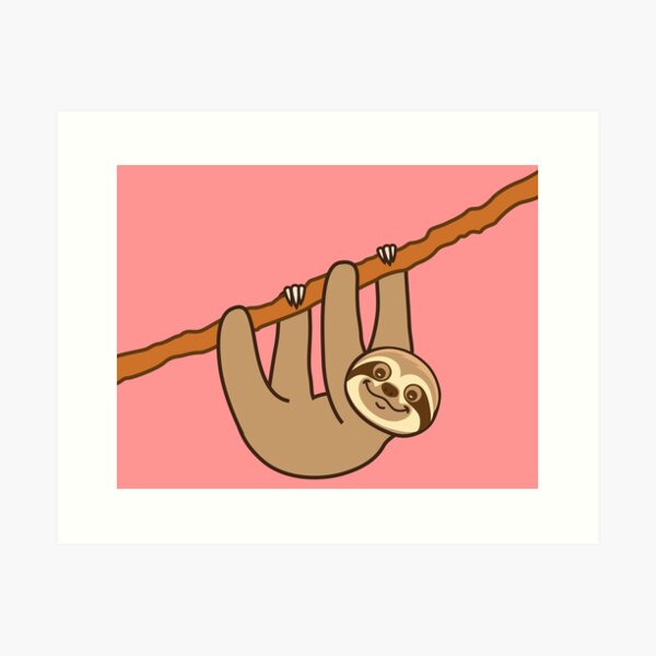 Cute Sloth! Art Print
