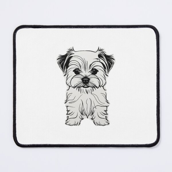Item preview, Cute and Fluffy Maltese Dog Cartoony Sketch designed and sold by FreeStyleTrend.