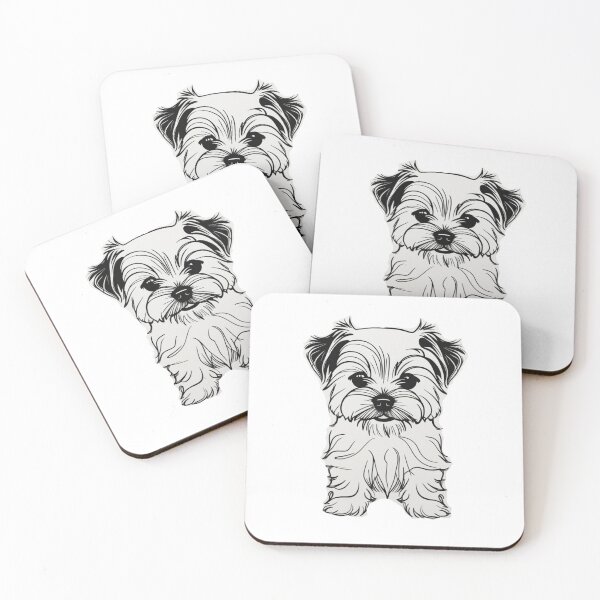 Item preview, Cute and Fluffy Maltese Dog Cartoony Sketch designed and sold by FreeStyleTrend.