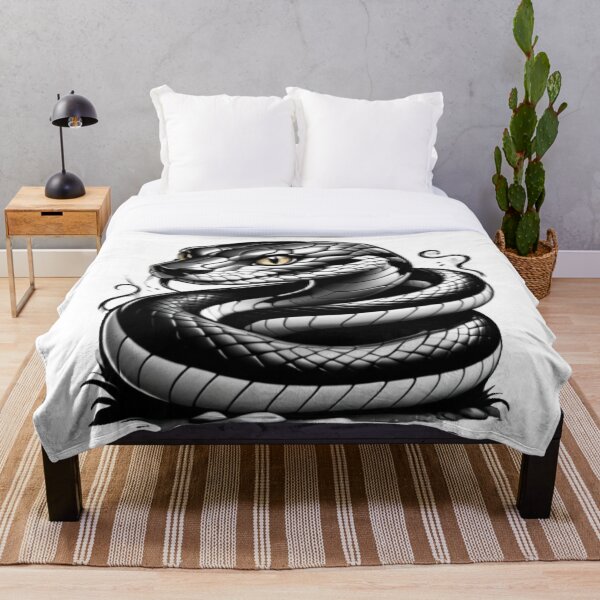Item preview, Black and white totem snake-2 designed and sold by Algaefield.