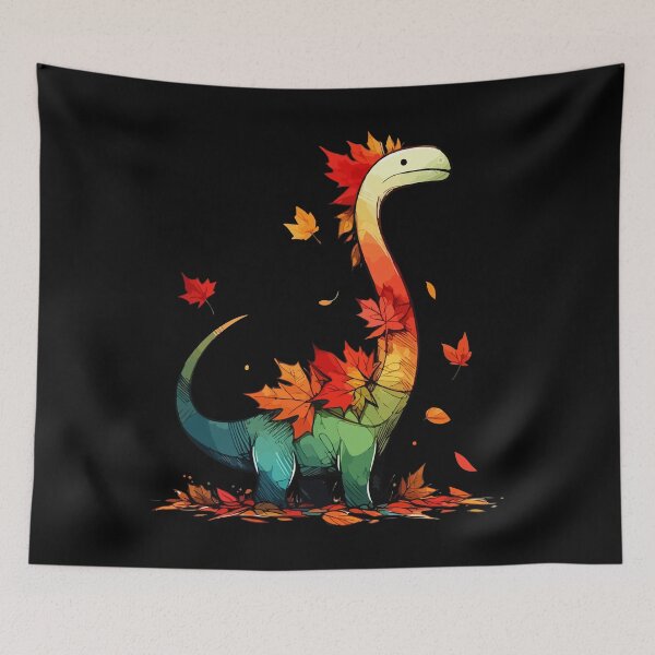 Item preview, Sketchy Autumn Dinosaur Funny Brontosaurus designed and sold by TomFrontierArt.