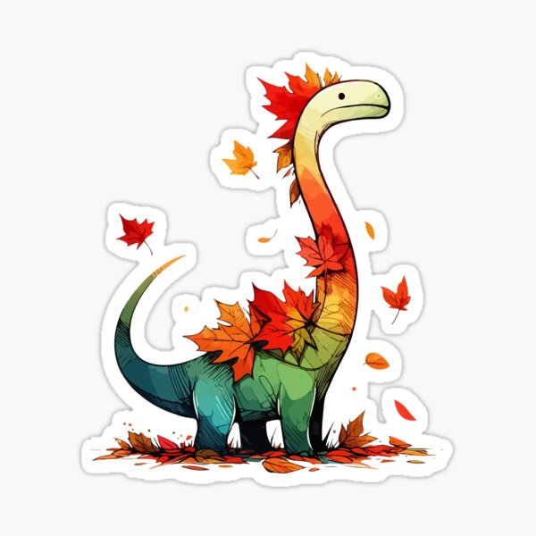 Artikel-Vorschau von Skizzenhafter Herbst Dinosaurier Lustiger Brontosaurus, designt und verkauft von TomFrontierArt.