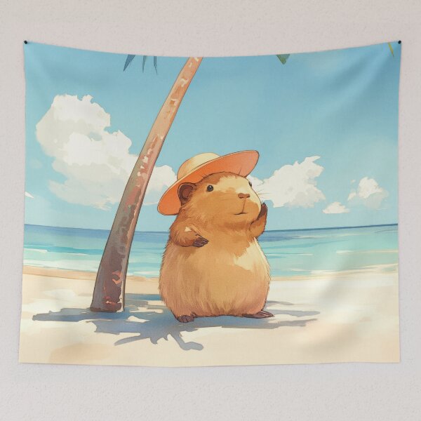 Item preview, Capybara At The Tropics designed and sold by AshiraCreations.