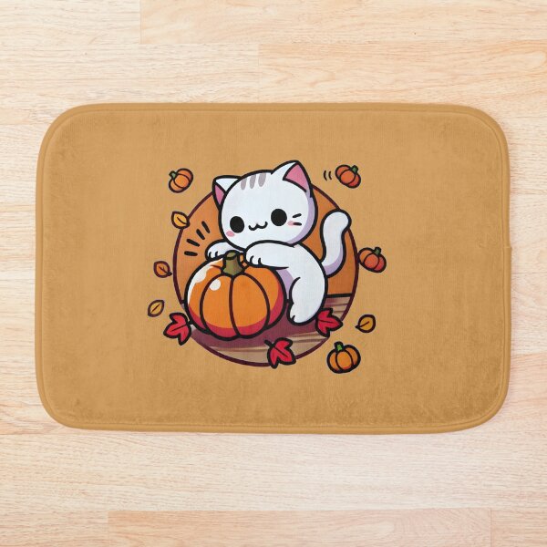 Item preview, Cat Playing with Pumpkin designed and sold by kitty-kingdom.