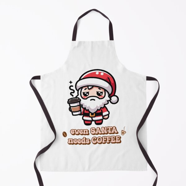 Item preview, Even Santa needs coffee - cute kawaii Xmas design for coffee lovers! designed and sold by geetarv.