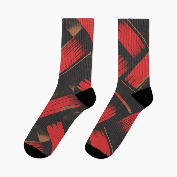 Artikelvorschau, Rotes und schwarzes geometrisches Profilmuster entworfen und verkauft von KazyWeeb.