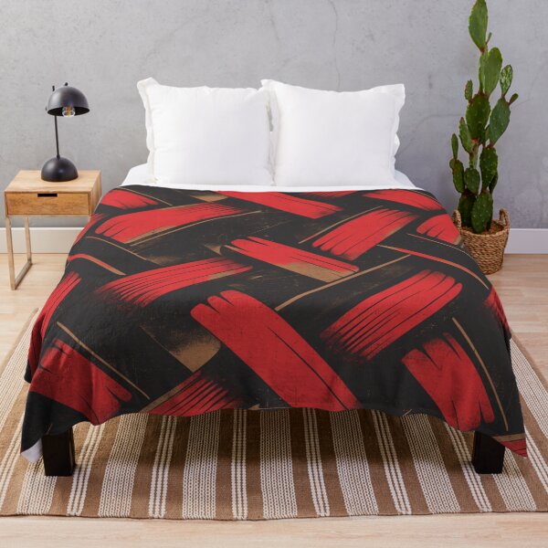 Artikelvorschau, Rotes und schwarzes geometrisches Profilmuster entworfen und verkauft von KazyWeeb.