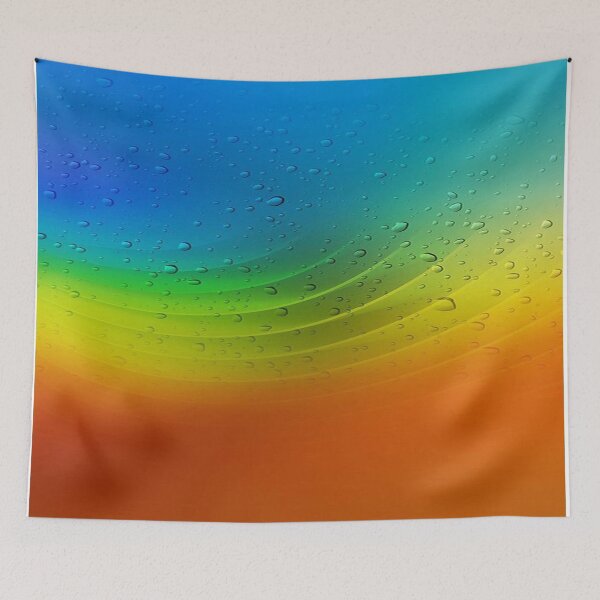 Item preview, Rainbow Stripes and Raindrops designed and sold by leen12 Art Designs Prints.