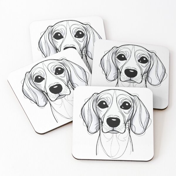 Item preview, Line Drawing Beagle Dog Head designed and sold by FreeStyleTrend.