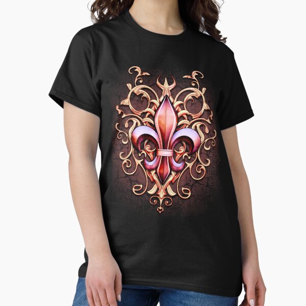 Französische Lilie - 3D Illustration - Version 4 Classic T-Shirt