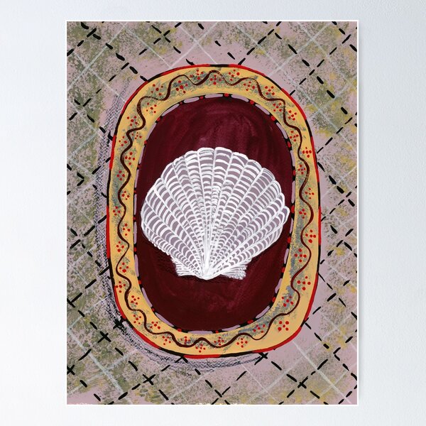 Item preview, Charleston and Bloomsbury Group-Inspired Clam Shell Art by Jemma Jamie Skidmore | Vintage Decorative Design designed and sold by Jemma Jamie Skidmore.