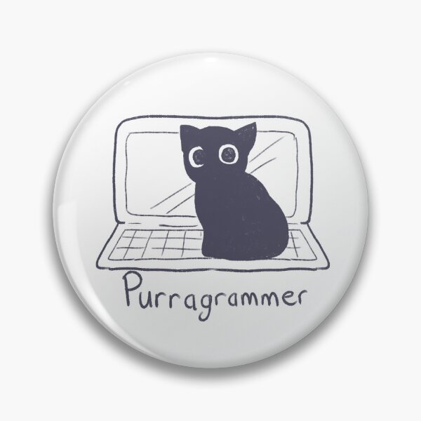 Item preview, Programmer cute cat on laptop designed and sold by Ruyale.