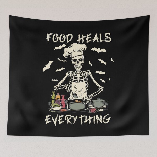 Item preview, Skeleton Cooking Food Heals Everything Funny Gifts designed and sold by MikeKart.