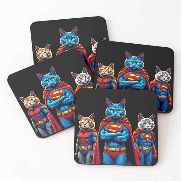 Item preview, Feline Superheroes in Action designed and sold by eliteandhonor.