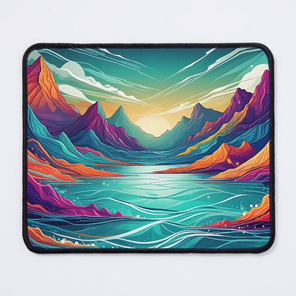 Item preview, Abstract Fusion of Sea, Land and Mountains designed and sold by 0penvimark.