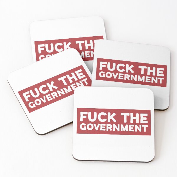 Item preview, Fuck the government red and white designed and sold by Wolagno.