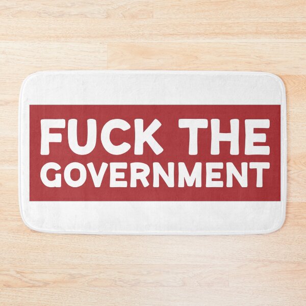 Item preview, Fuck the government red and white designed and sold by Wolagno.