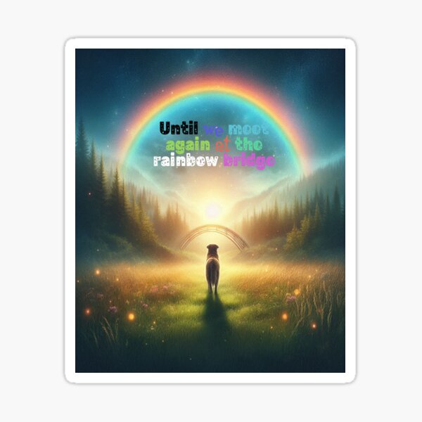 Item preview, Memorial Tribute Dog Design - Journey Over the Rainbow Bridge designed and sold by Bogginss.