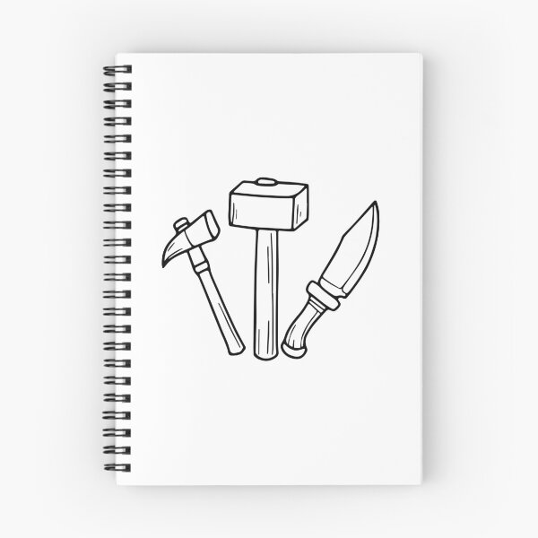 Item preview, Illustration of Stone hammer, flint knife, and hand axe designed and sold by rasagamastore.