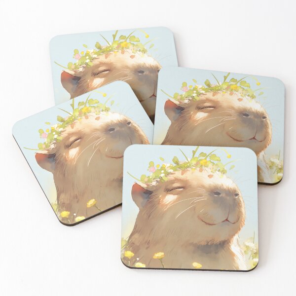 Item preview, Flower Power Capybara designed and sold by AshiraCreations.