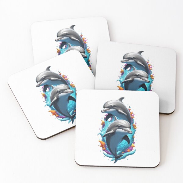 Item preview, Two Dolphins designed and sold by AttaboyStudio.