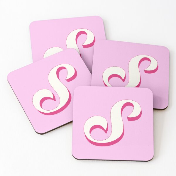 Item preview, S Letter Initial Monogram Retro Pink  designed and sold by Serendipity Studios.