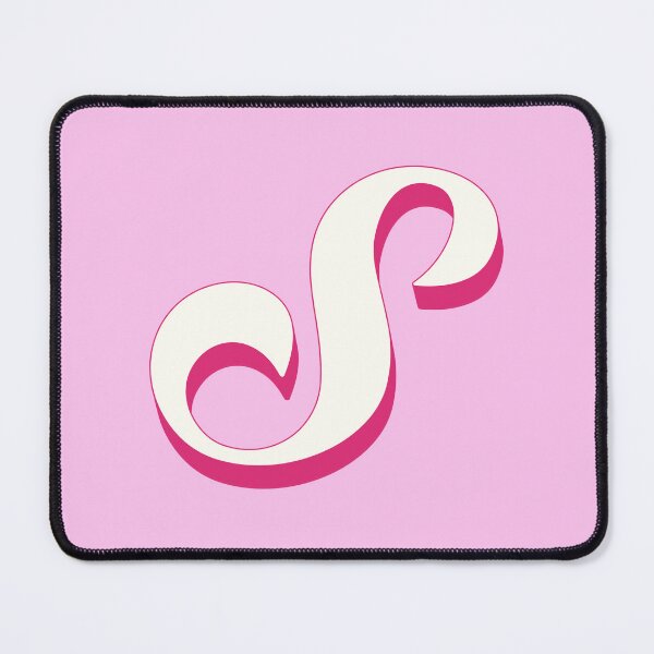 Item preview, S Letter Initial Monogram Retro Pink  designed and sold by Serendipity Studios.