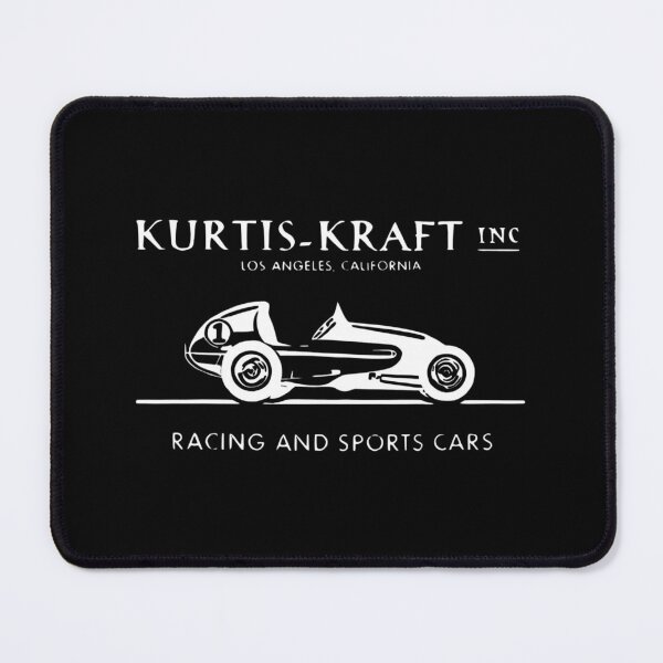 Item preview, Vintage Kurtis Kraft Inc racing and sports cars - white print designed and sold by retropetrol.