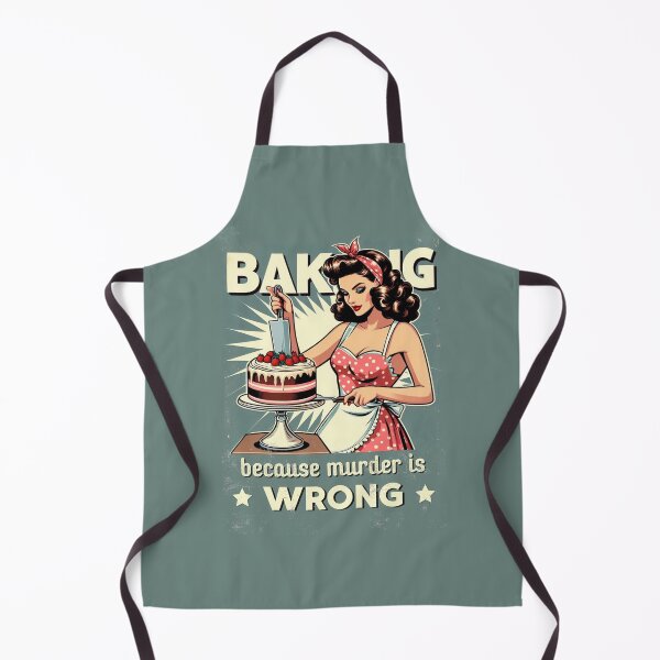 Item preview, Baking because murder is wrong  designed and sold by coloursforkids.