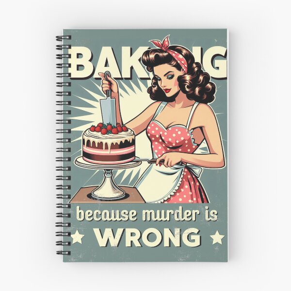 Item preview, Baking because murder is wrong  designed and sold by coloursforkids.