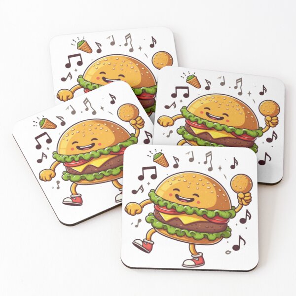 Item preview, cartoon dancing burger designed and sold by mr-mudge-store.
