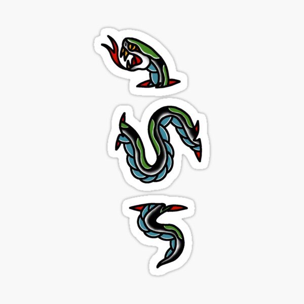 Item preview, Classic snake tattoo design designed and sold by Krisu444.