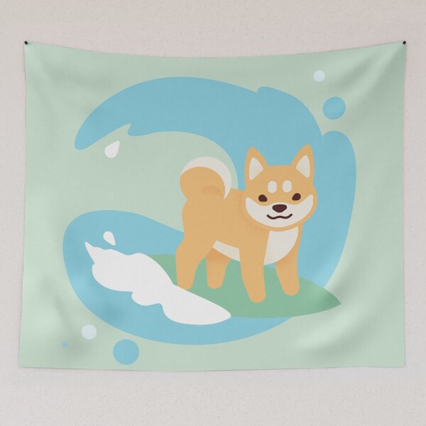 Item preview, Surfer Shiba Inu designed and sold by MINIMOillu.