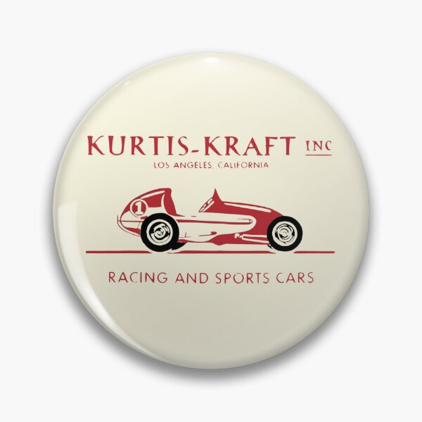 Item preview, Vintage Kurtis Kraft Inc racing and sports cars - red print designed and sold by retropetrol.
