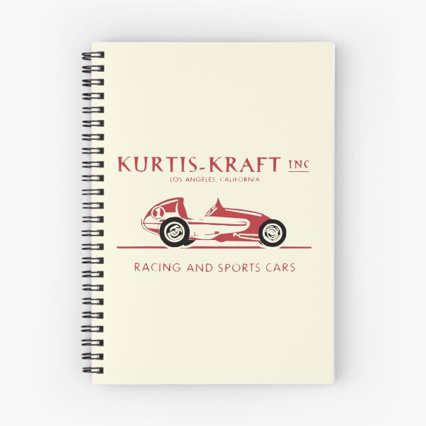 Item preview, Vintage Kurtis Kraft Inc racing and sports cars - red print designed and sold by retropetrol.