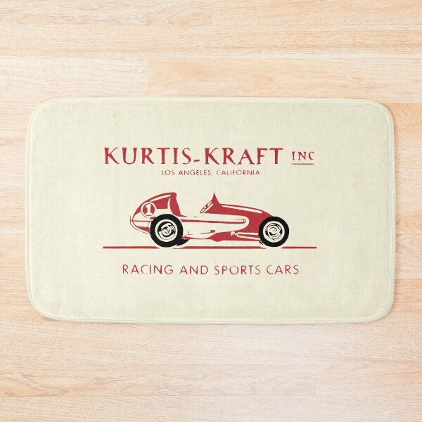 Item preview, Vintage Kurtis Kraft Inc racing and sports cars - red print designed and sold by retropetrol.