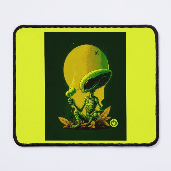 Item preview, Alien smoking weed 3 designed and sold by GreenKingShop.