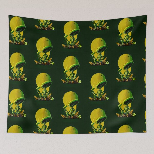 Item preview, Alien smoking weed 3 designed and sold by GreenKingShop.