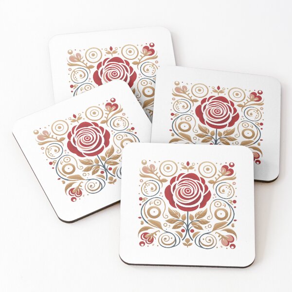 Item preview, 'Scandi Rose' Floral Rose Pattern Design, Flower Lover, Nature Lover, Gift Idea designed and sold by RootedAvenueCo.