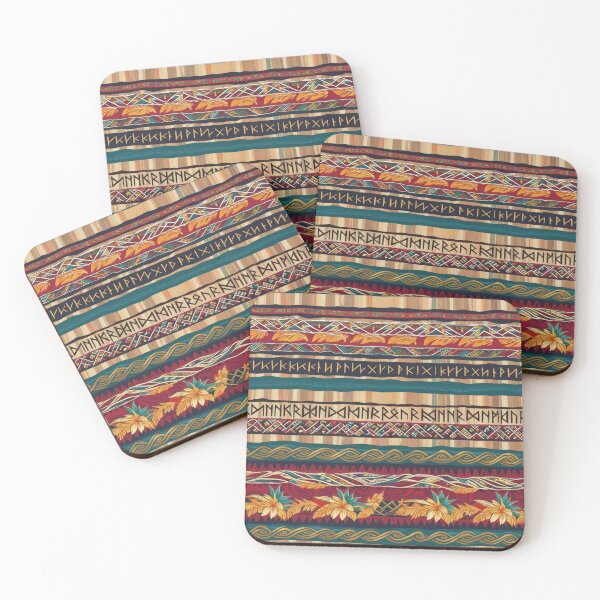 Item preview,  Polynesian and Scandinavian Fusion Tapa Cloth Design designed and sold by merve02shop.