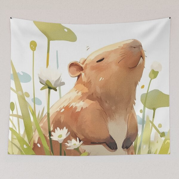Item preview, Capybara Pond Retreat designed and sold by AshiraCreations.