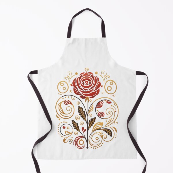 Item preview, 'Folk Art Rose' Floral Rose Pattern Design, Flower Lover, Nature Lover, Gift Idea designed and sold by RootedAvenueCo.