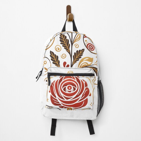 Item preview, 'Folk Art Rose' Floral Rose Pattern Design, Flower Lover, Nature Lover, Gift Idea designed and sold by RootedAvenueCo.