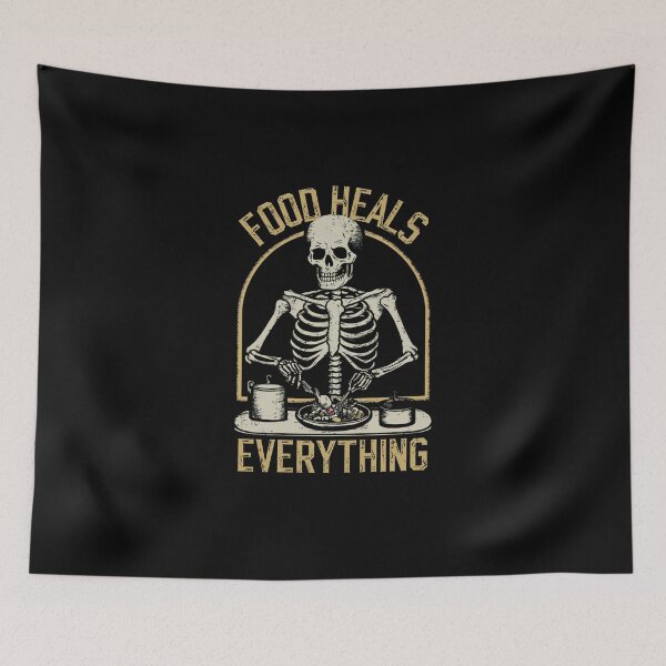 Item preview, Skeleton Cooking Food Heals Everything Funny Gifts designed and sold by MikeKart.