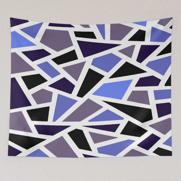 Item preview, Geodesic Abstract Pattern 11 Blue Lilac Black designed and sold by taiche.