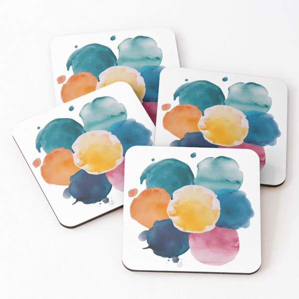 Item preview, Watercolor splashes in vibrant colors designed and sold by 2Blue-Dots.