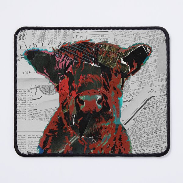 Item preview, Funky cow portrait paper collage designed and sold by WesternExposure.