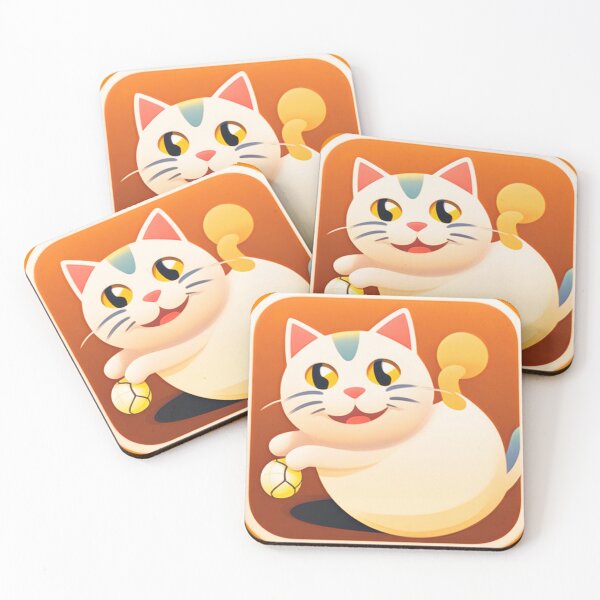 Item preview, Smiling Cat Playing Ball designed and sold by AbeeRedB.